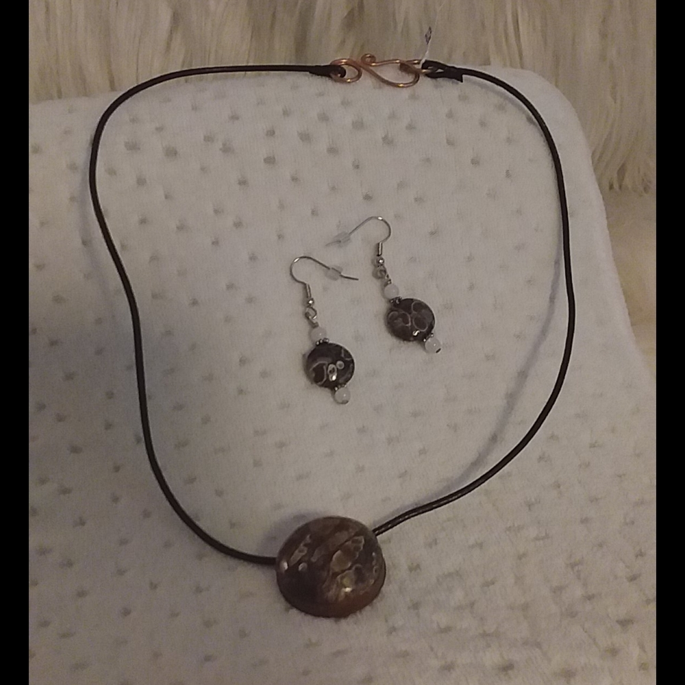 Necklace and earrings